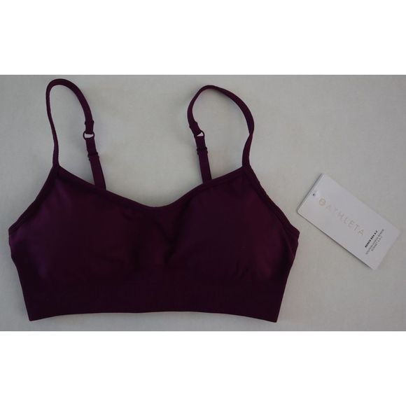Athleta S254-0045 Women's Sz S (A-C) Purple Renew Light Impact Sports Bra $50 - Picture 1 of 3